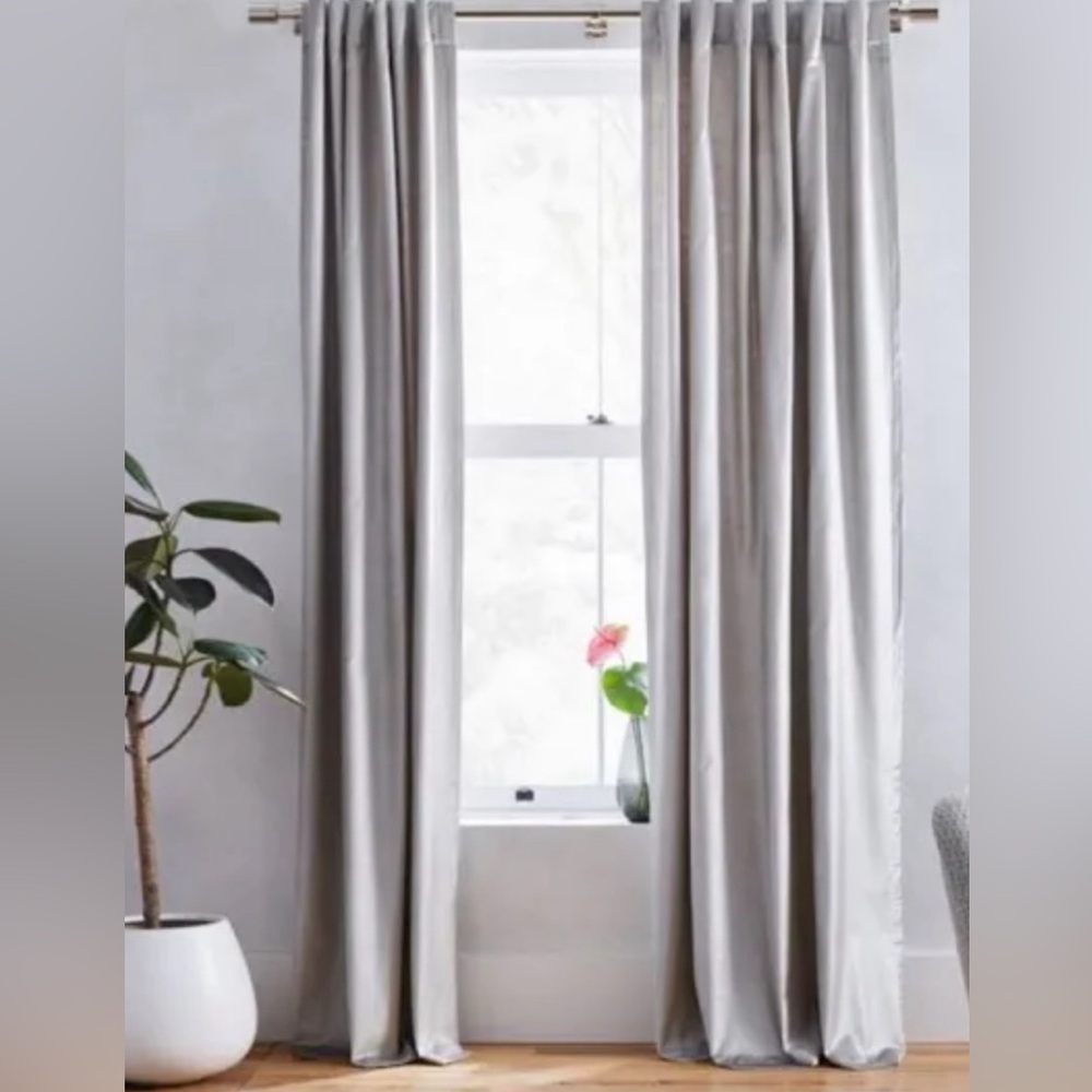 West Elm Dupioni Silk Curtain 48x96 - only 1